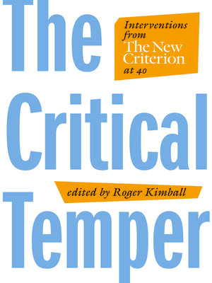 cover image of The Critical Temper